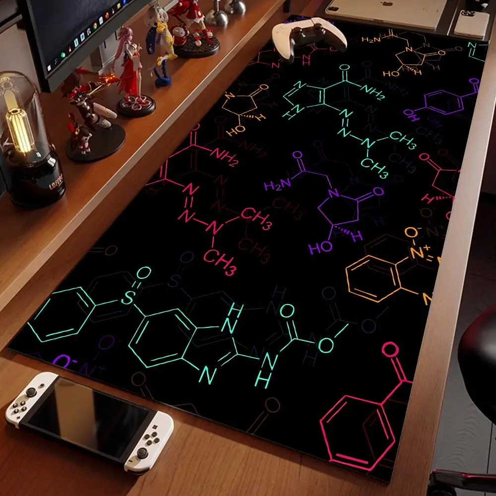

Chemical equation Mouse Pad Desk Mat with Stitched Edge Rubber anti-slip base pc accessories Gaming mat keyboard mouse pads rug