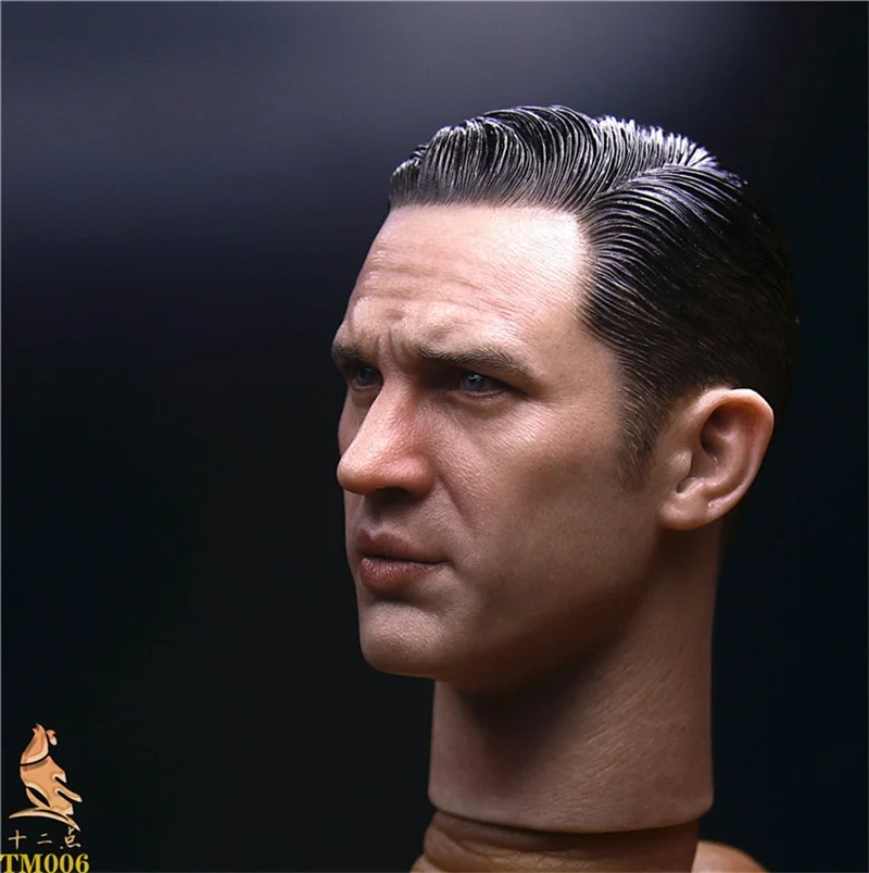 For Sale TM006 Scale 1/6 Tough Guy Tom Hardy Suit Thug Realistic Head Sculpture Carving Model Fit 12\