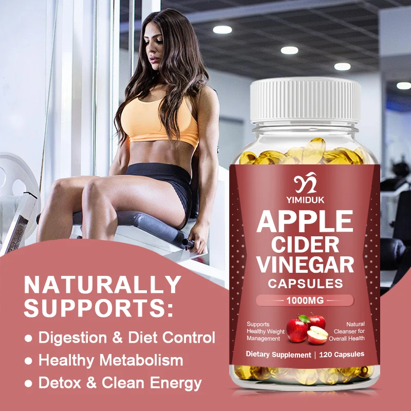 Apple Cider Vinegar Capsules with Zinc Vitamins, Weight Management Detox Relieve Bloating & Constipation Weight Loss Slimming