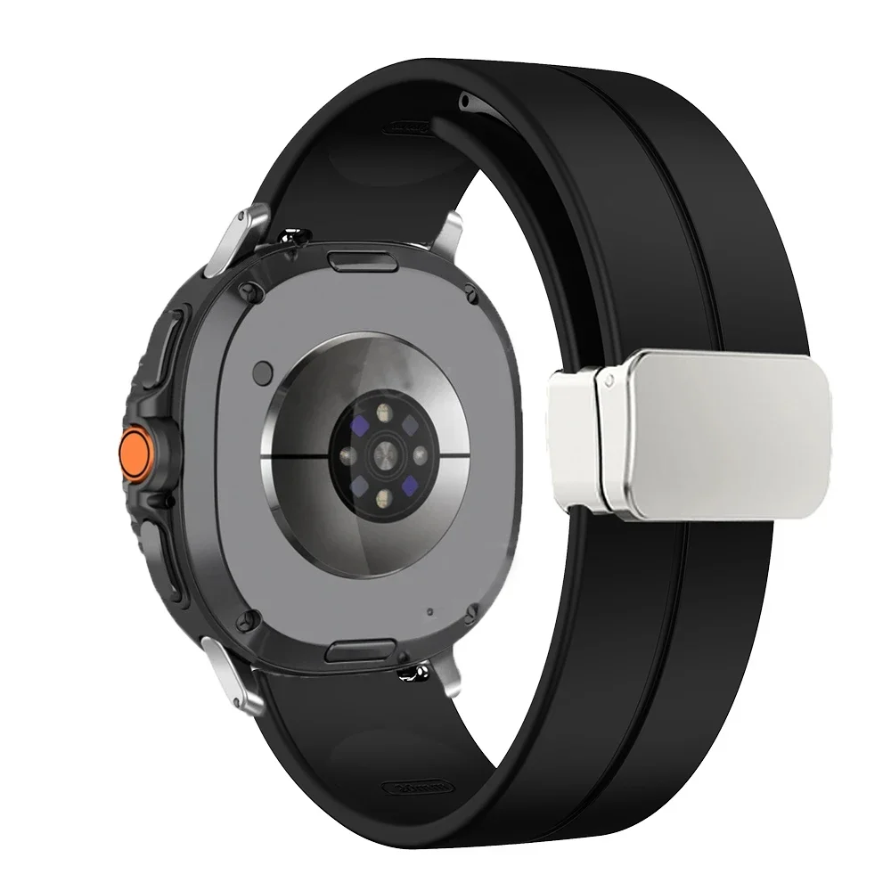 Magnetic Buckle For Samsung Galaxy Watch 8 40/44mm 8 Classic 46mm Sports Silicone Straps Galaxy Watch8 New 2025 Band Bracelet