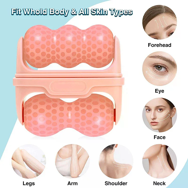 2-in-1 ijsroller voor verlichting van gezichtsoogpijn Gezichtskoude massage Roller Huidverzorging Pijnbestrijding Make-up verzorgingstool