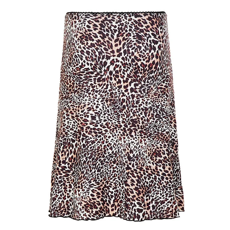 European and American style sexy casual leopard print lace patchwork skirt streetwear fashion spicy girl wrapper hip skirts