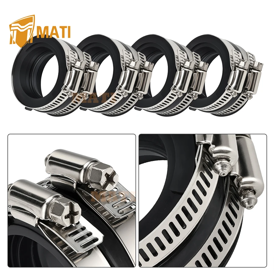 M MATI 4Pcs Carburetor intake Manifold Pipe For Honda Interceptor 750 VFR750F 1990-1993 16211-MT4-000
