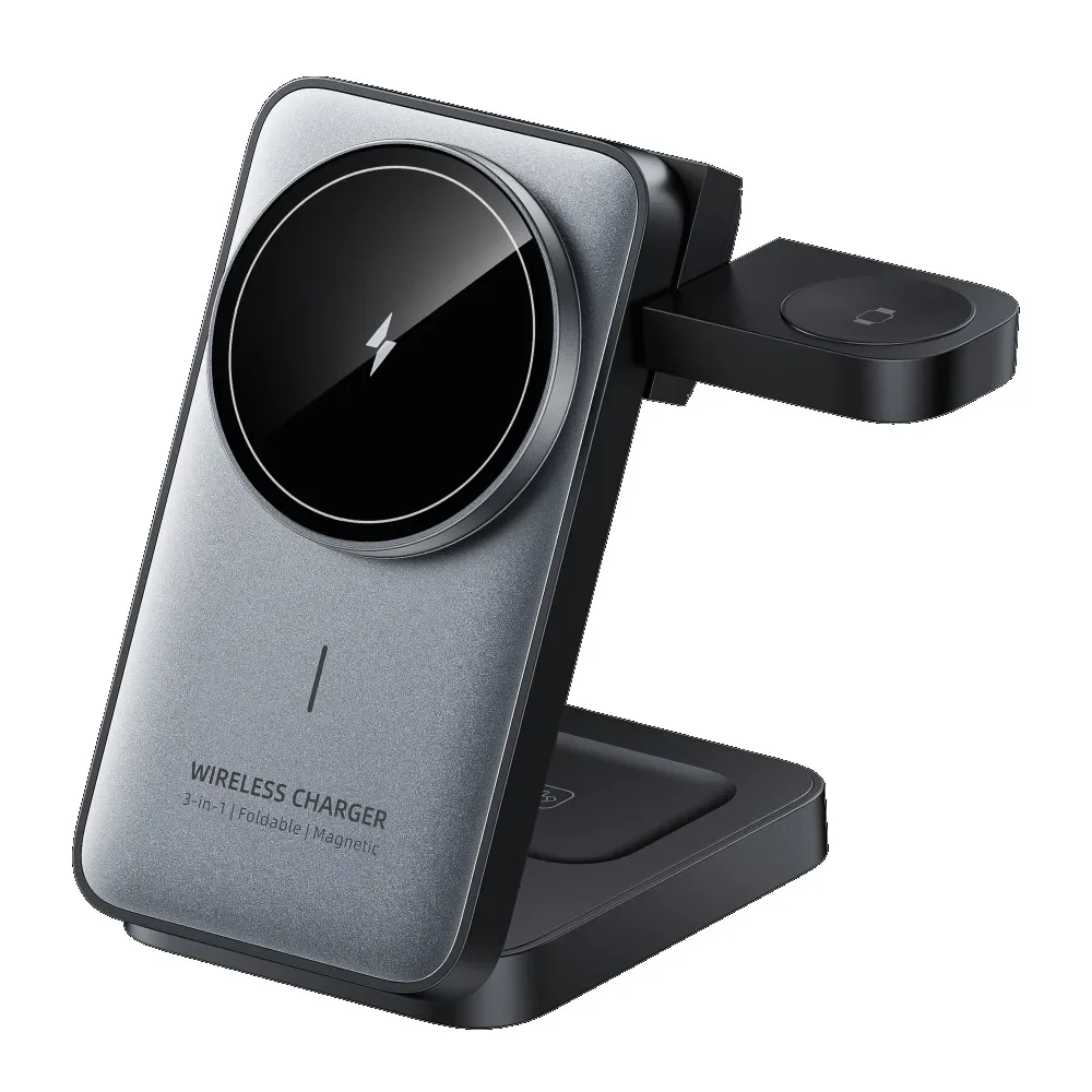 Magnetyczna ładowarka bezprzewodowa 3 w 1 Travel Magnetic do Magsafe iPhone 17 16 15 Pro Max 14 13 12 iWatch 11-2 Airpods Pro Szybkie ładowanie