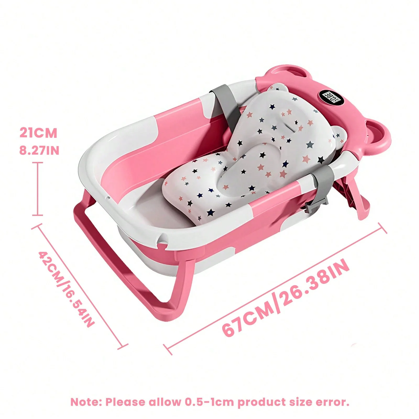 배수구가 있는 욕조, 부드러운 쿠션 패드가 있는 이중 - Baby Bath Tub Foldable 리뷰 및 가격