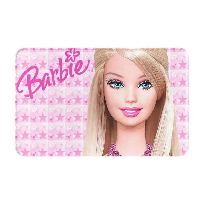 Custom Barbie Girl Doormat Anti-Slip Kitchen Bath Mat Toilet Door Floor Entrance Carpet Rug