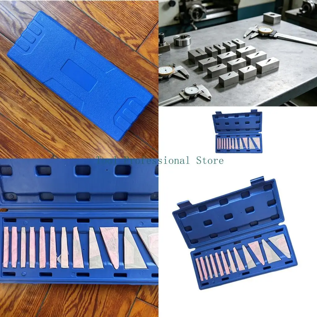 57QF 12Pcs Block with Measuring Device End Block Accessories High Accuracy Machinist Lathe Measuring Tool Measuring Block