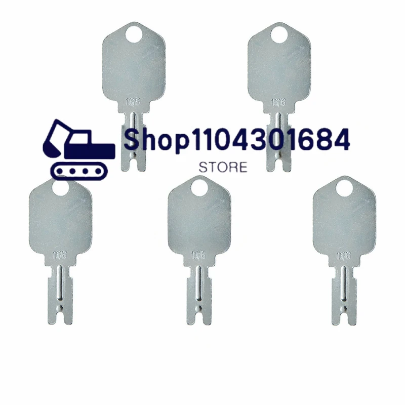 5 PCS 166 186304 Forklift Key for Pollak Clark Yale Hyster for Komatsu Mustang Gradall Gehl for Daewoo Doosan 5133504  A214062