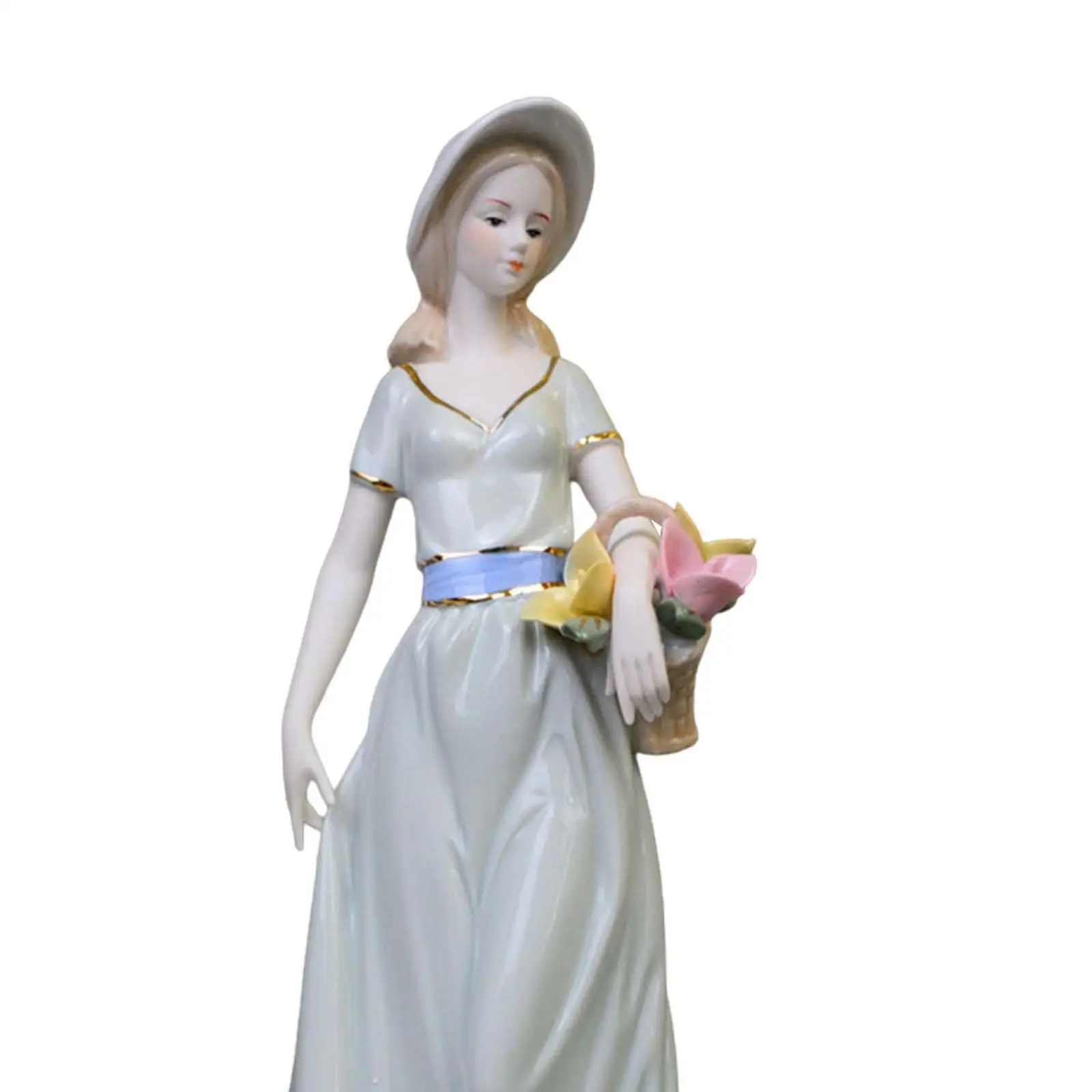 Figurka dziewczyny porcelanowa figurka słodka nowoczesna figurka dekoracyjna porcelana figurka dekoracja domu do biura regał na stół