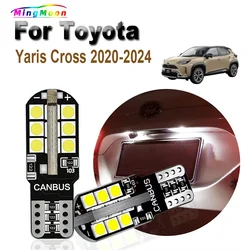 2Pcs T10 LED Bulbs License Plate Parking Lamp For Toyota Yaris Cross 2020 2021 2022 2023 2024 Car Interior Lights