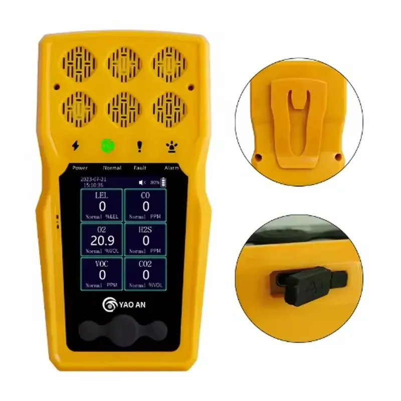 Handheld 6-in-1 Detection with Customizable Combustible and Toxic Sensors