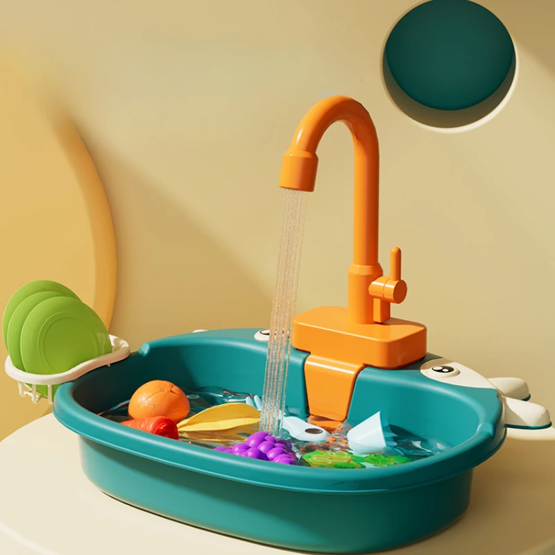 

Children's Dishwasher Toy Girl Electric Water Discharge for Home Mini Kitchen Set Simulation Pool Birthday Gift