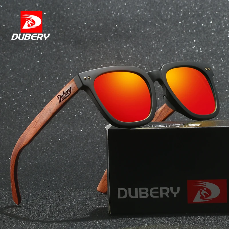 DUBERY Natural Wooden Sunglasses Men Polarized Fashion Sun Glasses Original Wood Oculos De Sol Masculino UV400 117