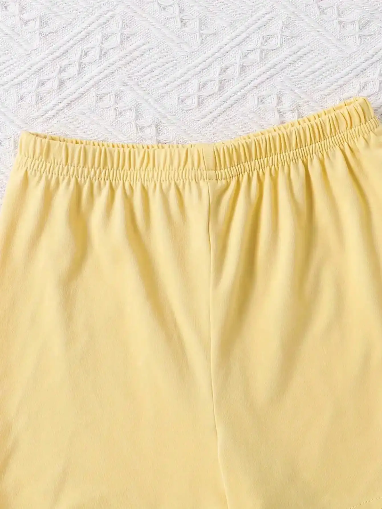 2026 Mädchen-Liebesbrief-Print Zweiteiler-Set Rundhals-Kurzarm-T-Shirt + lockere einfarbige Shorts Sommer-Set – Detail 19