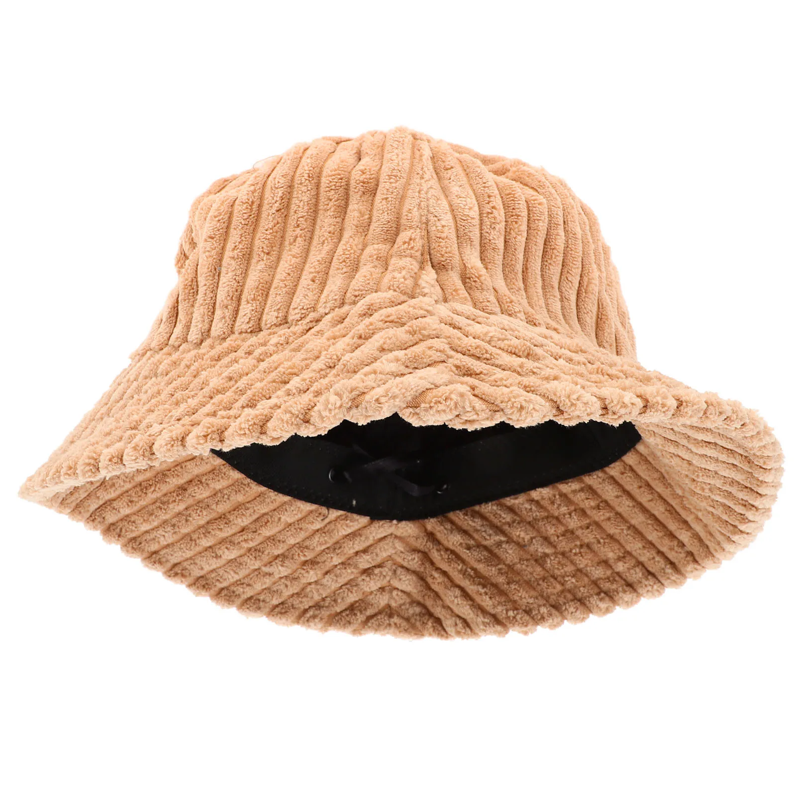 

Stylish Corduroy Bucket Hat Warm Cap Solid Color Unisex Fisherman Hat Comfortable Soft All Match Sun Blocking Headwear