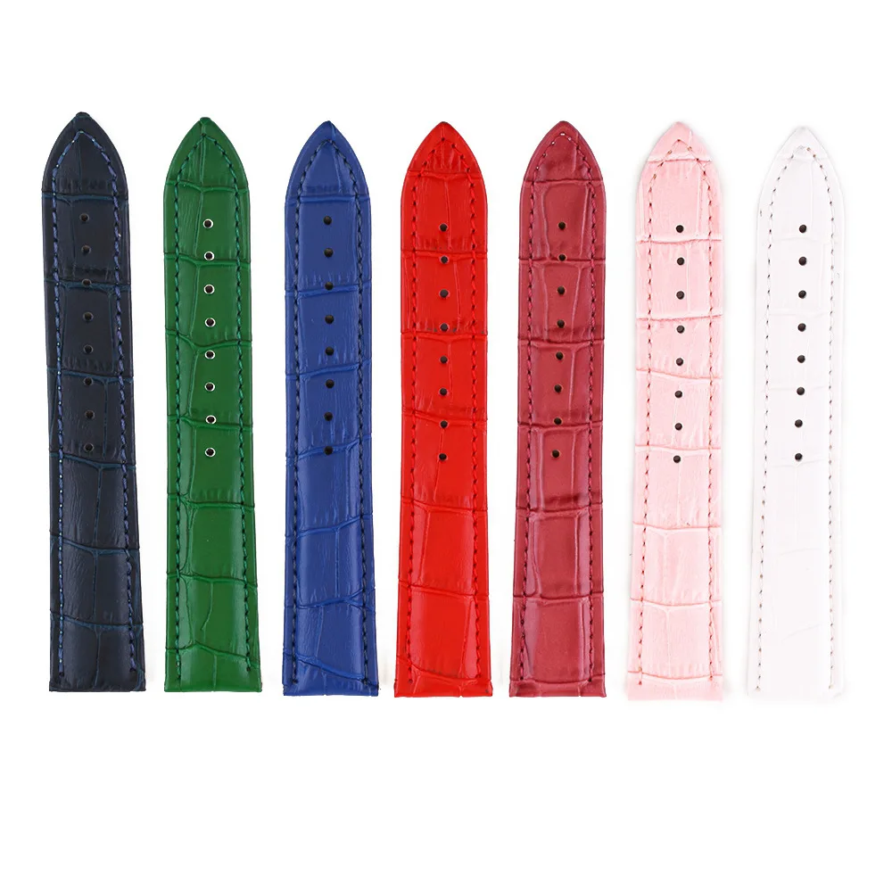 Ремешок для часов 14 мм, 16 мм, 18 мм, 20 мм, цветной ремешок, серебряная пряжка для часов-бабочки, застежка-пресс и универсальные аксессуары для часов