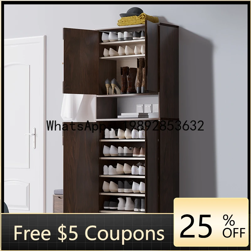 

Тумба для прихожей из массива дерева LX, настенный шкаф для обуви, большой вместительный шкаф для хранения на балконе