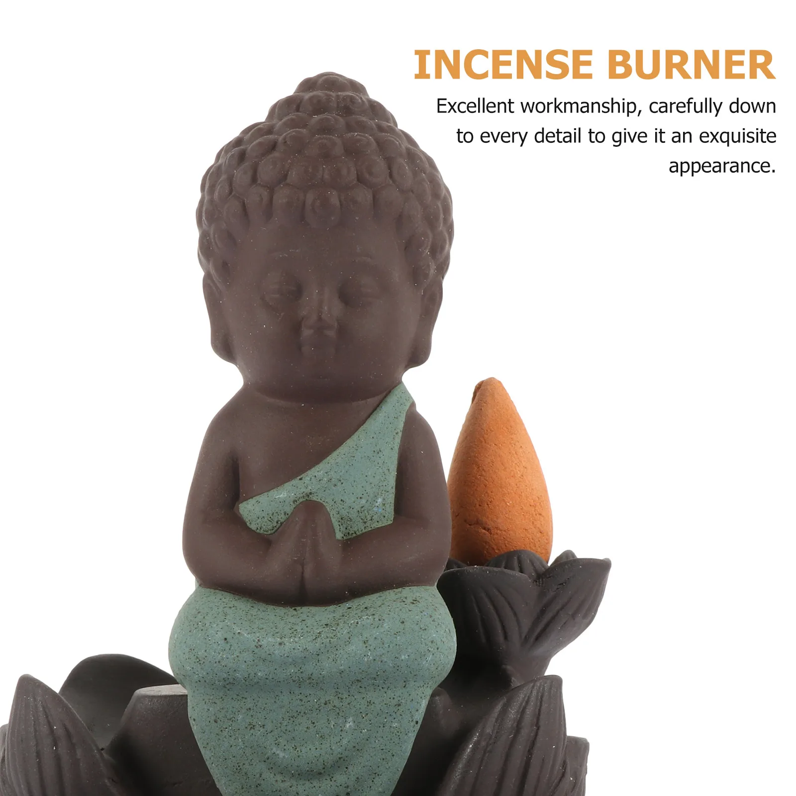 

1 set 1 Set Monk Modeling Censer Purple Sand Aromatherapy Stove Zen Incense Holder Decorative Artistic Design Home Desktop Decor