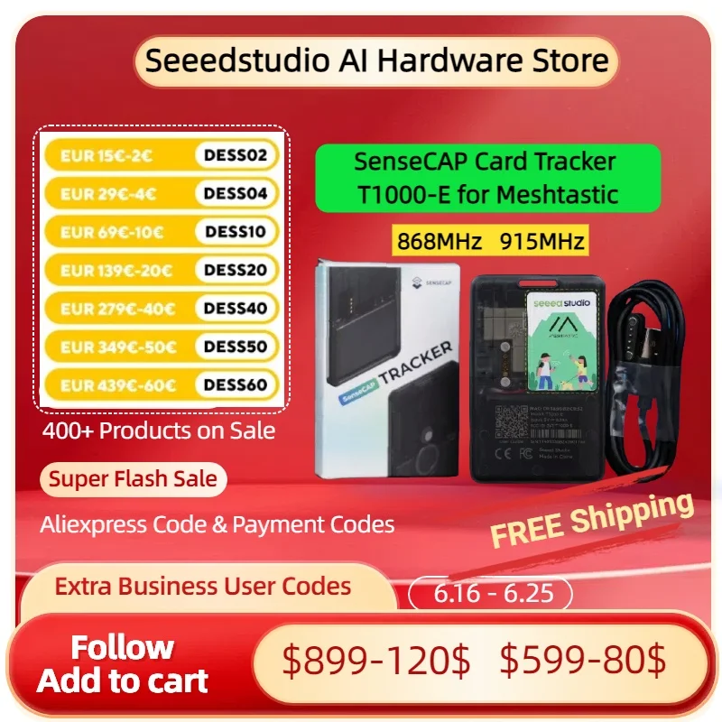 Sensecap T1000 E Meshtastic Tracker with LR1110,nRF52840,AG3335 GPS, I...