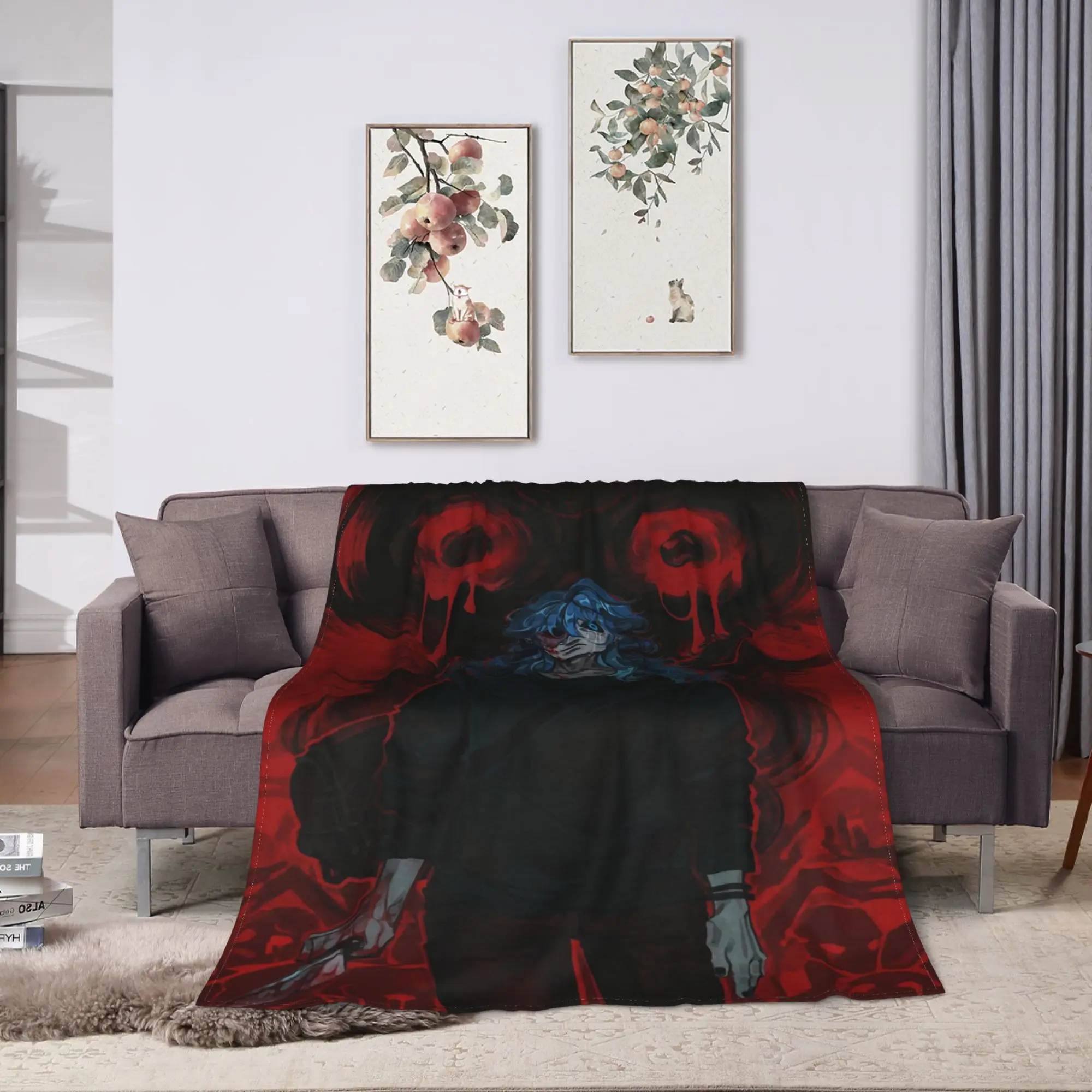 Sally Face Sal Fisher Throw Blanket Warm Comfy Fashion Blankets  For Outdoor Travel Flannel Bedspread Bed Cover