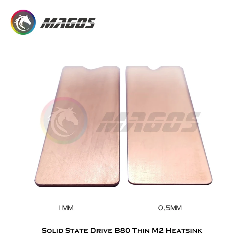 

M.2 SSD Copper Heatsink, B80 Thin Heat Sink Gasket for Desktop PC Notebook,M2 NVME NGFF 2280 Solid State Hard Disk Cooler,