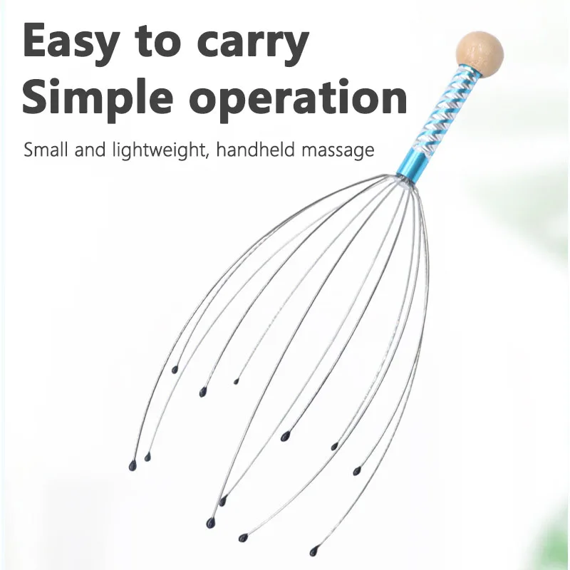 1Pc/5Pcs Head Massager Stainless Steel  Engraved Head Massager Massage Claw Scalp Scratcher Itch Reliever Soul extractor