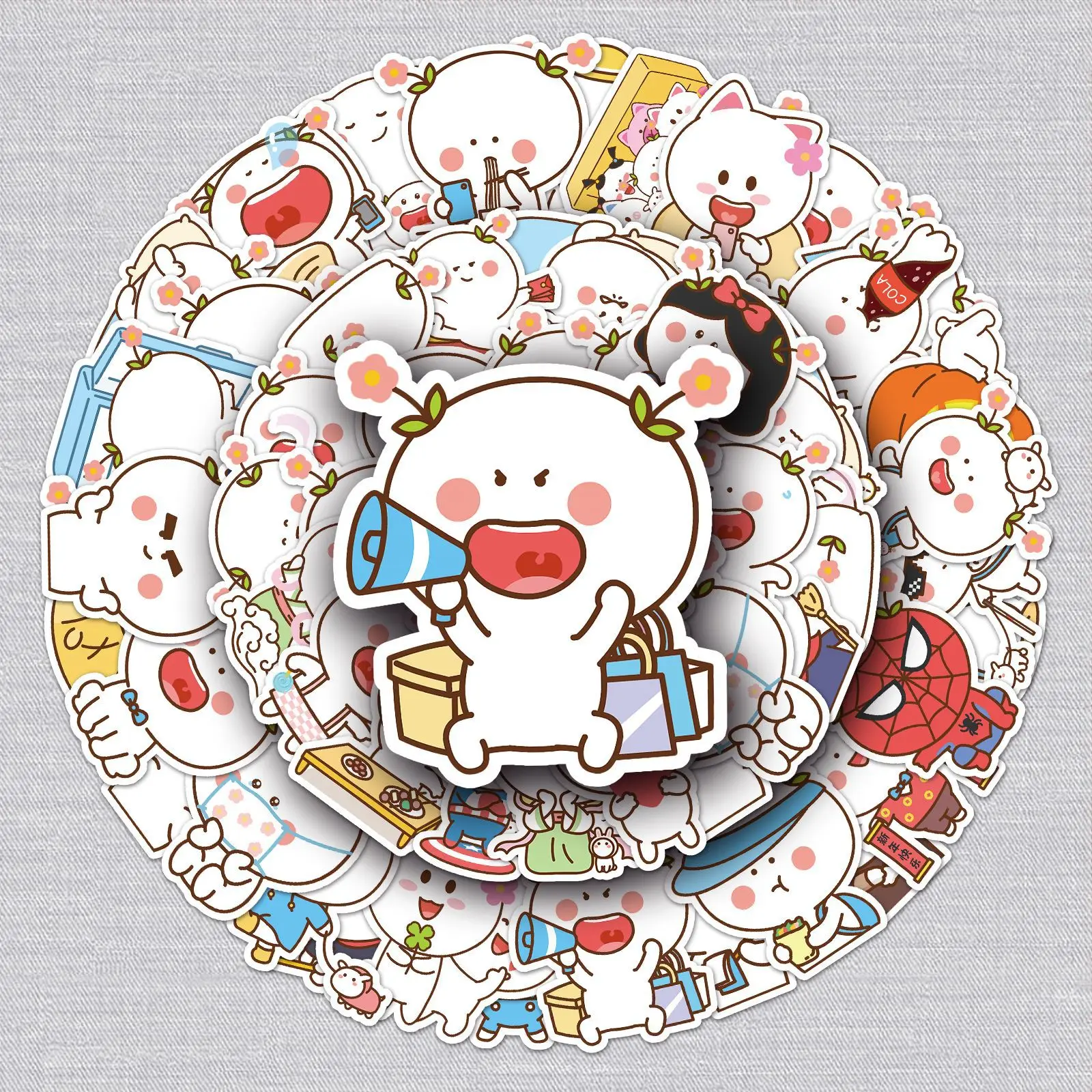

wholesale Sticker Factory 53 Expression Two Flowers Decorative Luggage Guitar Scooter Motorcycle Car Graffiti