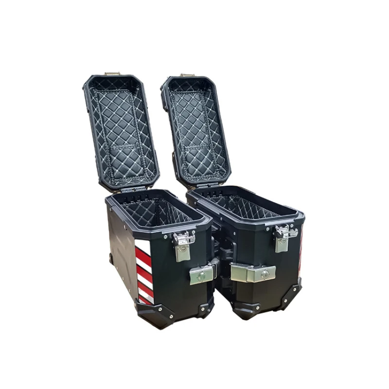 

36L High Quality Waterproof Saddle Bags Trunk Lage Hard Aluminum Motorcycle Side Box for Storage Delivery Side case
