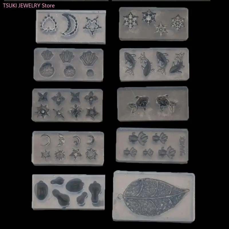 62KE نجمة كب كيك توبر مجوهرات من مادة الراتنج قالب صب الرمال المتحركة قالب ملء المواد #4