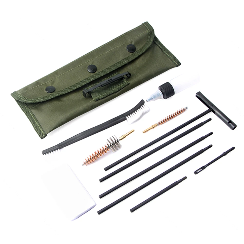 11pcs/set Rifle Gun Cleaning Kit Set 22cal Cleaning Rod Nylon Brush Cleaner Gun Clean Tools Rifle Gun Cleaning Kit