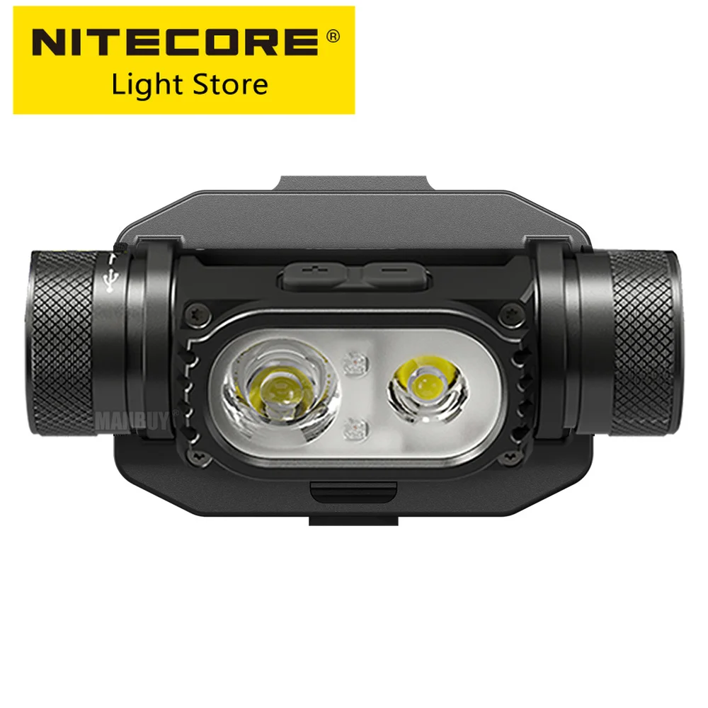 Original NITECORE HC68M 2000LM Dual Beam E-focus 2xLEDs NL1835HP 3500mAh Battery Type-C Rechargeable Helmet Light with NVG Mount