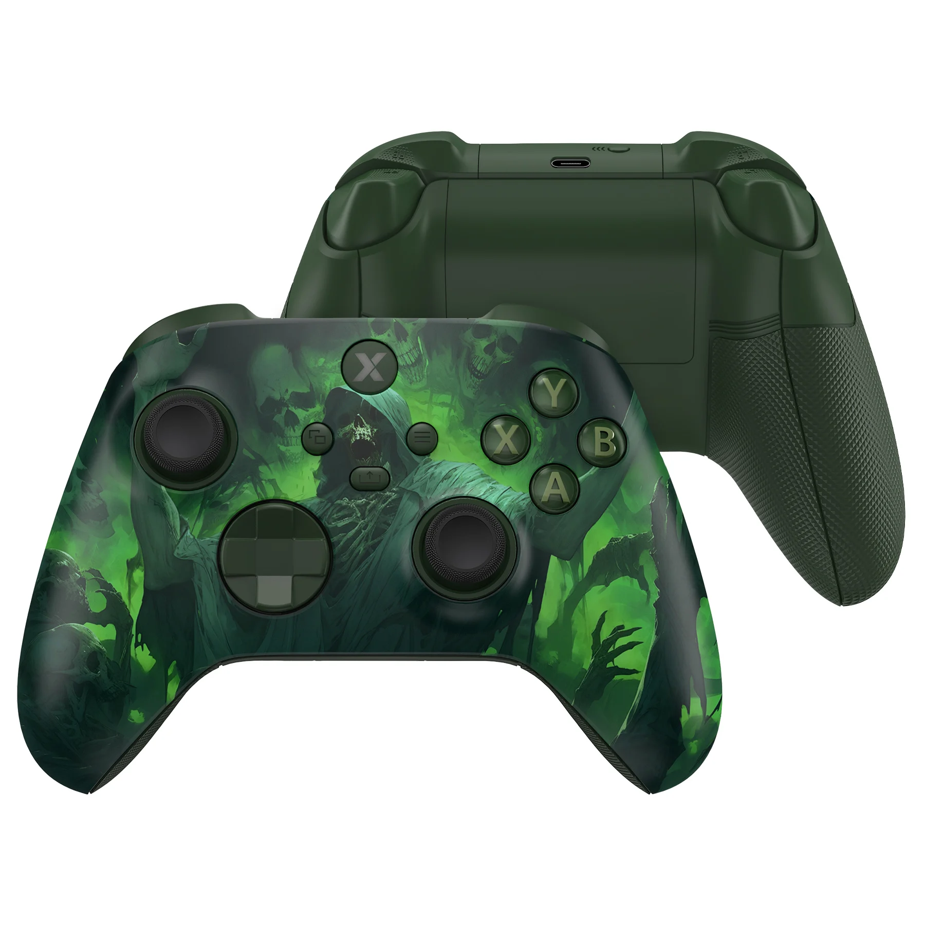 

eXtremeRate For Xbox Core Controller Rubberized Full Set Shell & Buttons & Handles & Backplate Case - Dark Carnival