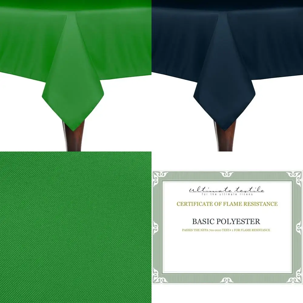 

Polyester Tablecloth 84x84 Square, Machine Washable, Stain and Wrinkle Resistant for Dining Events