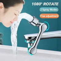 1080° Rotatable Faucet Extender Sprayer Head 2 Modes Universal Bathroom Tap Extend Adapter Aerator