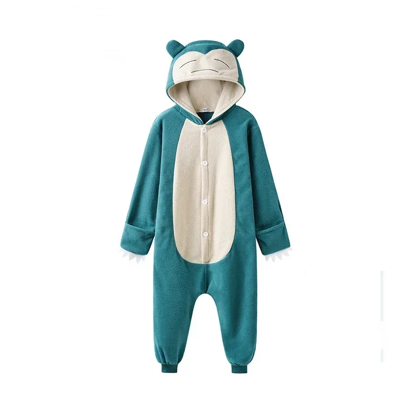 

TAKARA TOMY Kids Snorlax Kigurumi Onesie Cosplay Costume For Halloween Fleece Full Body Pajama Christmas Anime Homewear