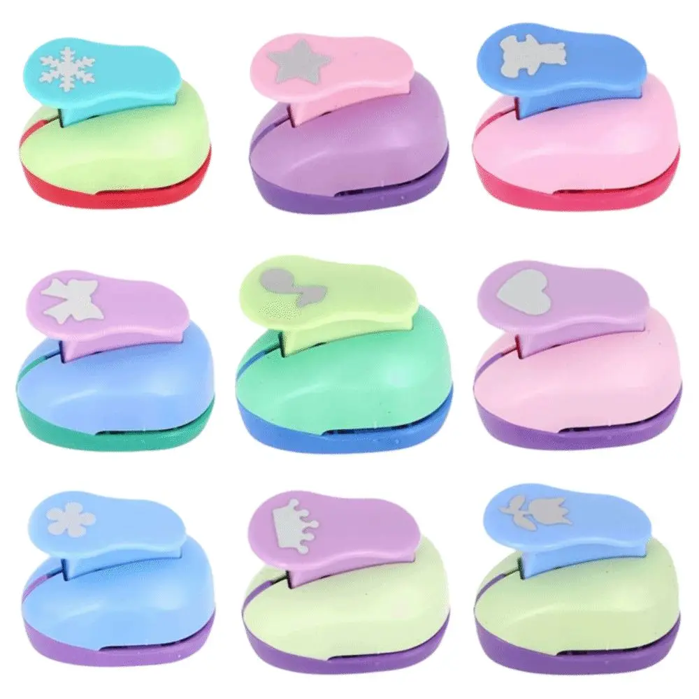 الإبداعية البلاستيك ورقة ثقب لكمة أشكال مختلفة ثقب لكمة شكل لكمة الحرفية مجموعة متعددة الألوان لكمة مجموعة المشاريع المدرسية