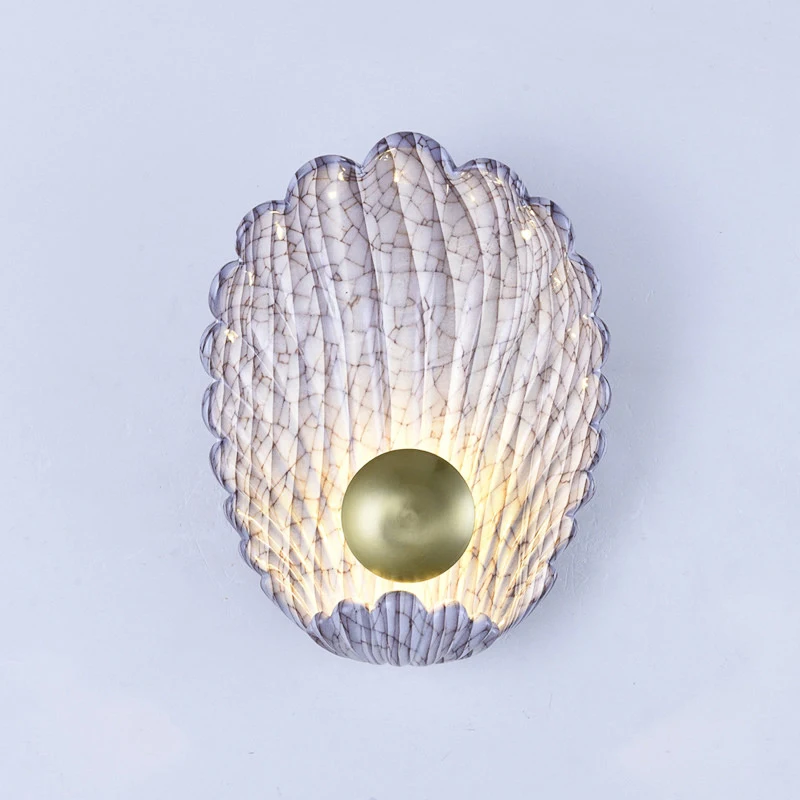 Modern Creative Sconce Light With Small Shell Shaped Home Decoration Wall Lamp Living Room Study Porch Bedroom Led Lighting