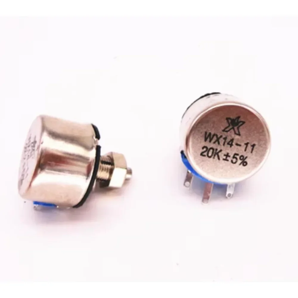 10Pcs WX14-11 3W Single Loop Wire Wound Potentiometer with Lock Neck 47R 100R 470R 1K 2K2 3K3 10K