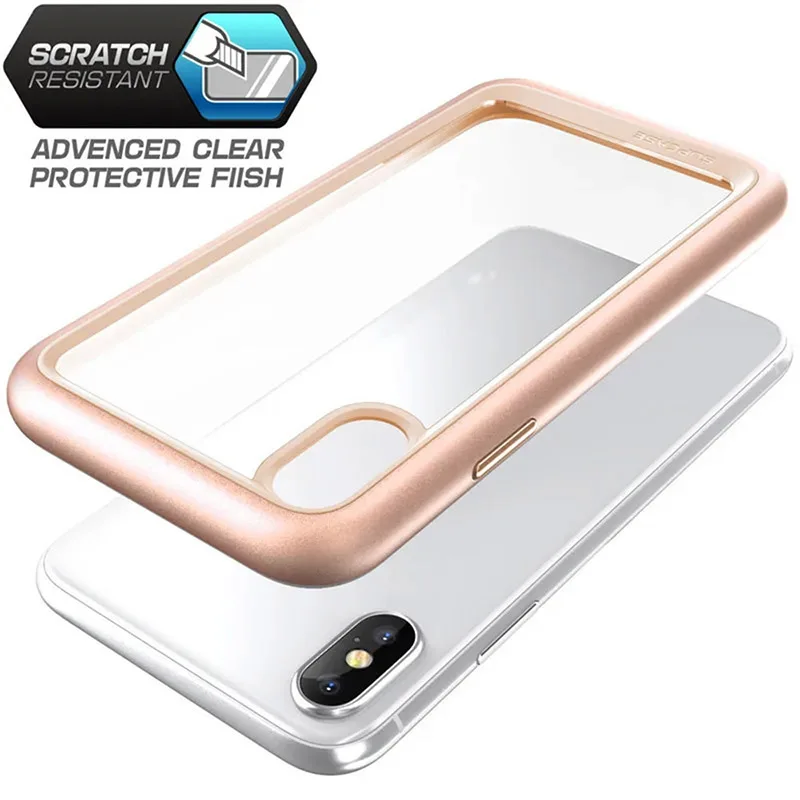 For iphone X XS Case SUPCASE UB Style Premium Hybrid Protective TPU Bumper + PC Clear Back Cover Case for iPhone X XS 5.8 inch