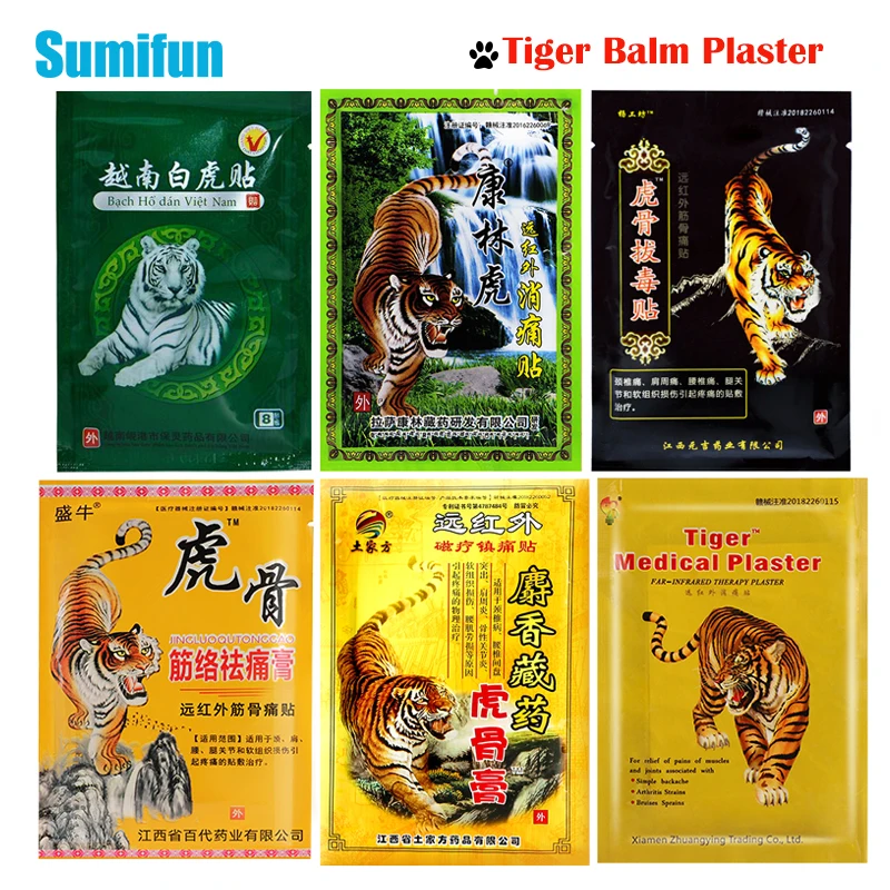 6Types Tiger Arthritis Pain Relief Patch Body Relaxation Herbal Plaster Muscle Neck Sprain Joint Ache Massage Sticker HealthCare