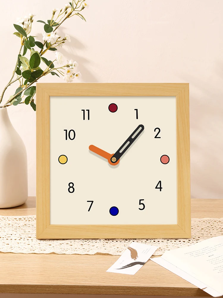 Dopamine Clock Desk Top Household Desk Top Fashionable Sitting Clock Home Decoration