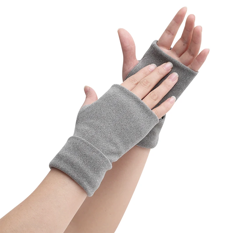 قفازات بدون أصابع تحافظ على الدفء لمحبي الرجال والنساء في الشتاء نصف إصبع ركوب الخيل في الهواء الطلق القيادة غير قابلة للانزلاق مكتب الكتابة موضة جديدة #6