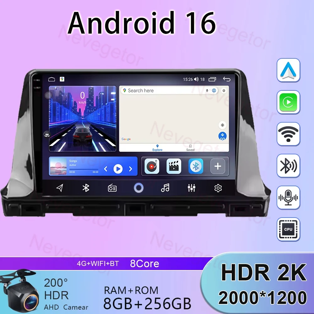 

Wireless CarPlay 5G WIFI For Kia Seltos SP2 2019 - 2023 Android 15 Auto Car Radio GPS Navigation Multimedia Stereo TouchScreen