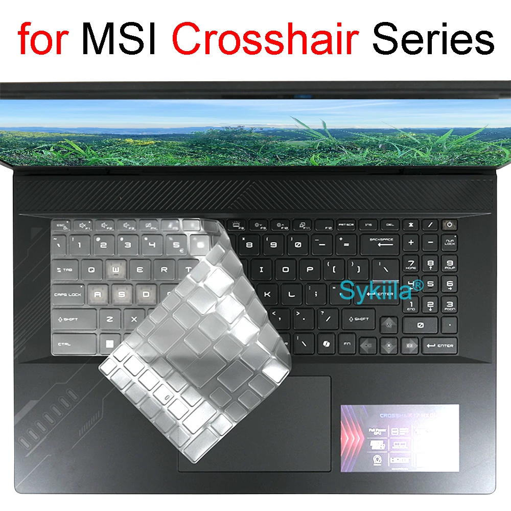 

Чехол на клавиатуру для MSI Crosshair 16 15 17 18 HX AI A2XW D14V A11U 12U B12U C12V Gaming Protector Skin Case Силиконовый 15,6 17,3