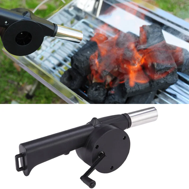 

Hand Crank Fan Air Blower, Manual BBQ Grill Fire Starter Tool, Flame Exciter Cooking Tools, Barbecue Picnic Camping Accessories