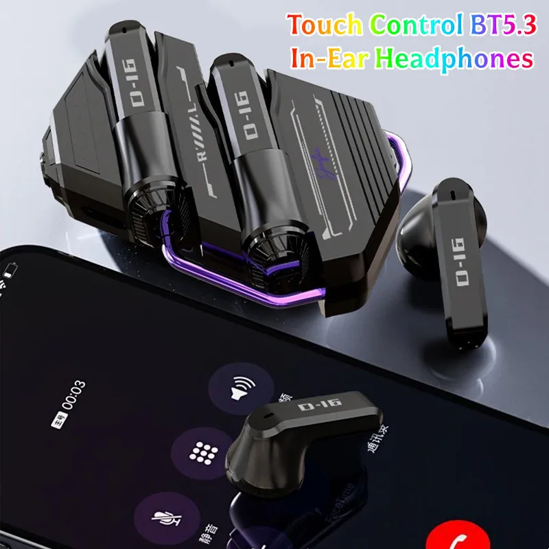 Outdoor Sports Hands-free Call Touch Control BT5.3 In-Ear Headphone Wireless Noise Reduction Earbuds High Sound Quality Earphone