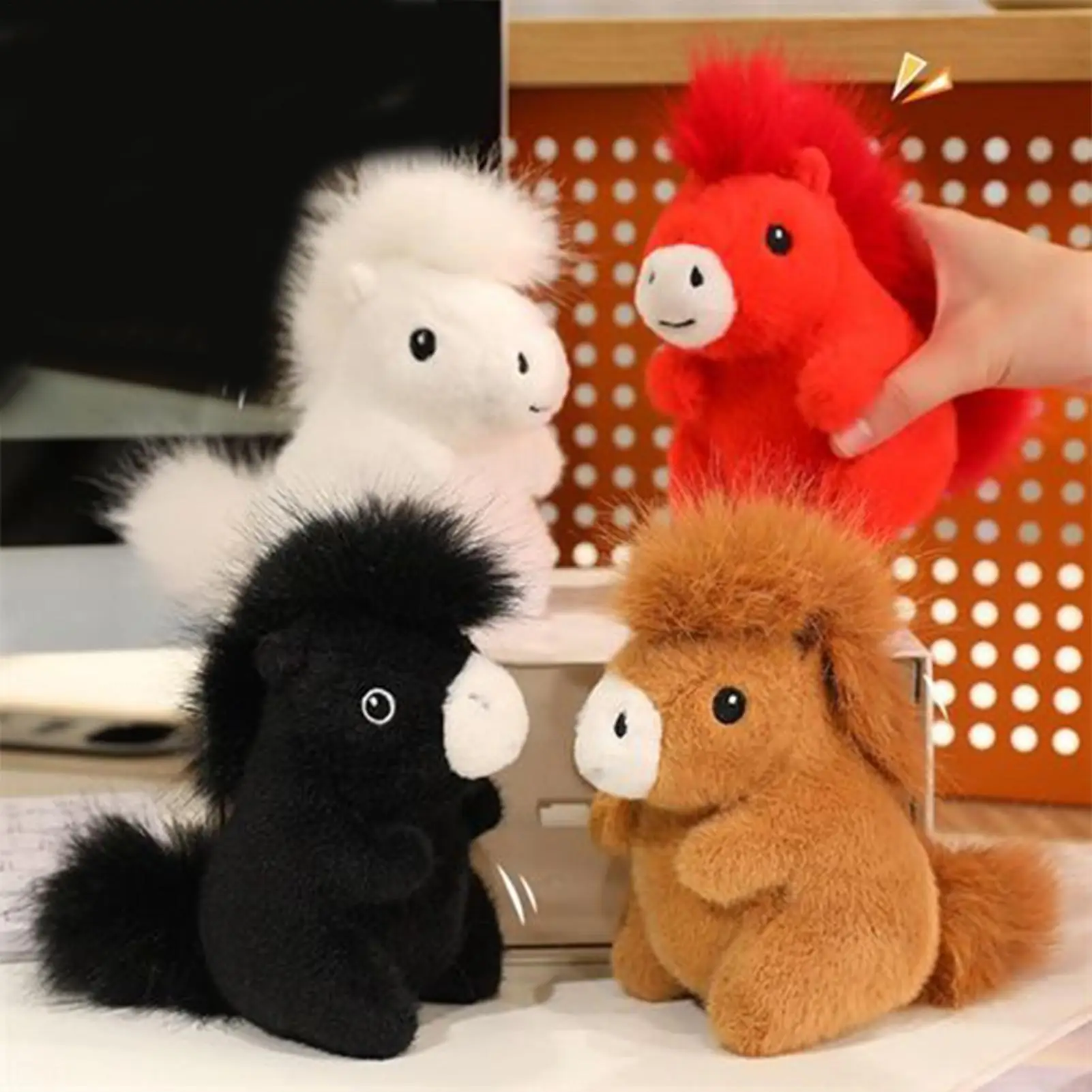 

Stuffed Horse Cute Cuddly Collectible Doll Home Decor Stuffed Animal Soft Horse Plush For Boys Girls Kids Family Collectors