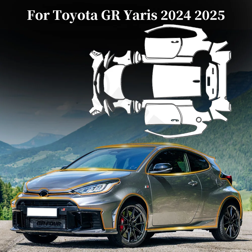 

For Toyota GR Yaris 2024 2025 TPU Paint Protection Film Pre-cut PPF Car Body Clear Bra Anti-Scratch Cover Repairable Resistant
