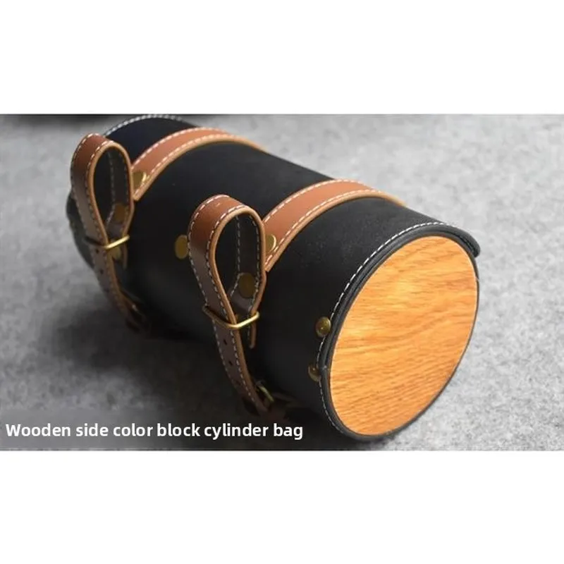 Bicycle bag handmade leather rainproof riding bag handlebar saddle bag fit brompton road bike MTB PU leather tool bag