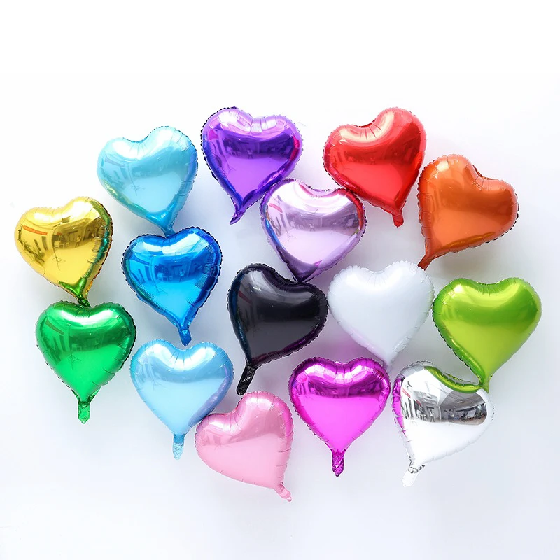 5/10Pcs 10inch Heart Foil Balloons DIY Decoration Boys Girls Birthday Party Male Female Wedding Baby Shower Decorative Supplies
